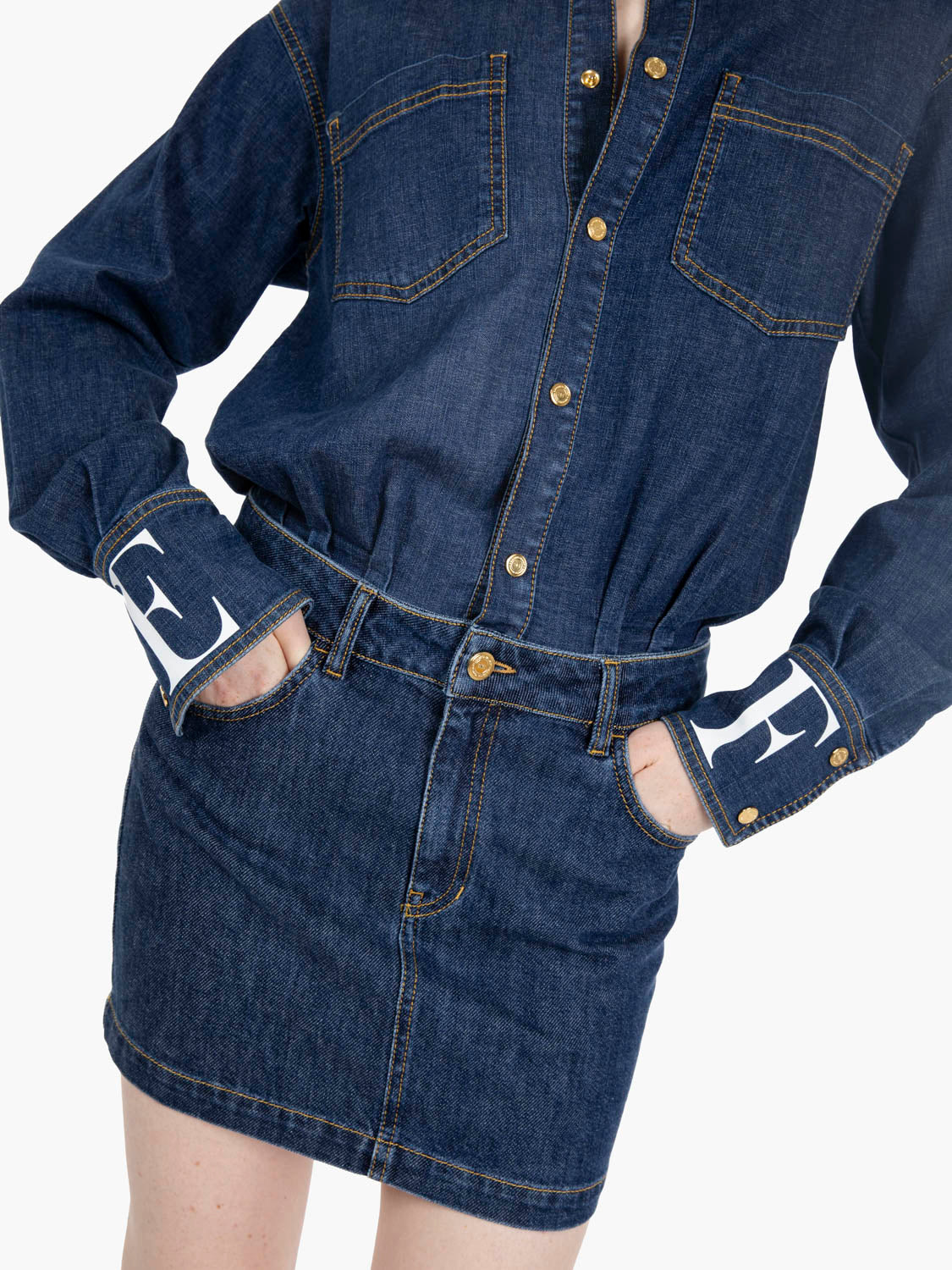 Blue denim dress