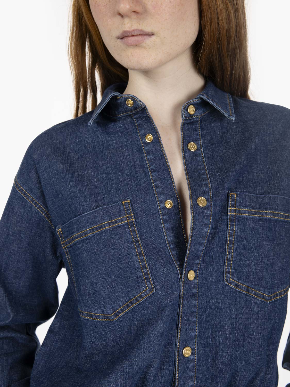 Blue denim dress