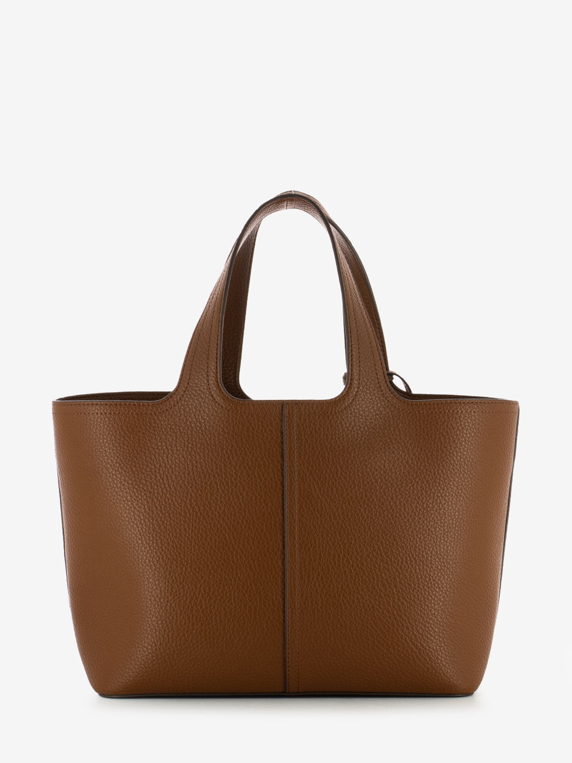 Medium cognac eco-leather bag