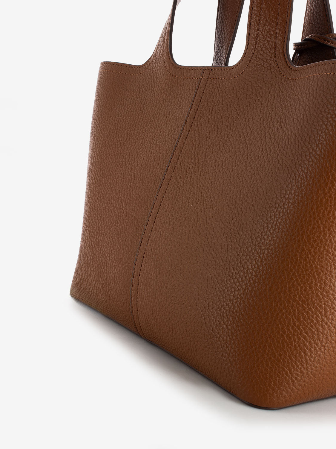Medium cognac eco-leather bag