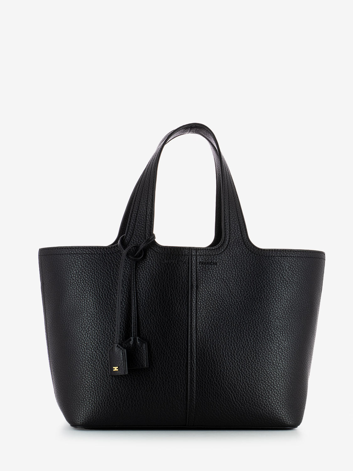 Medium black eco-leather bag