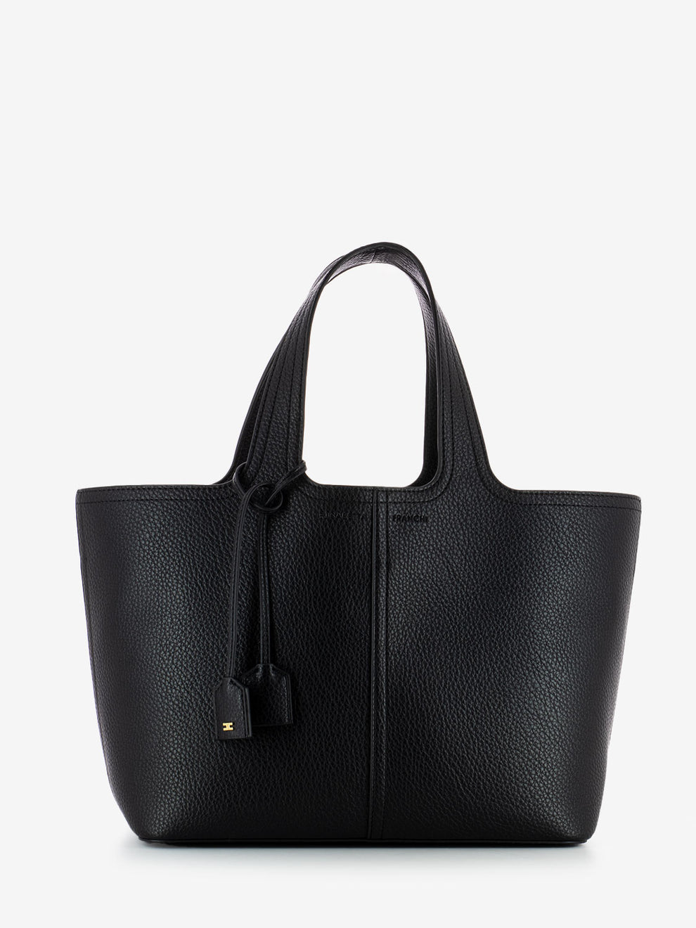 Medium black eco-leather bag