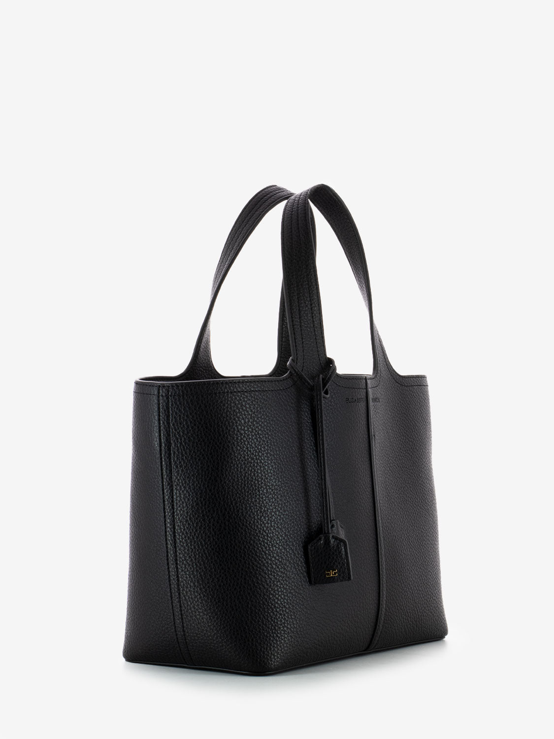 Medium black eco-leather bag
