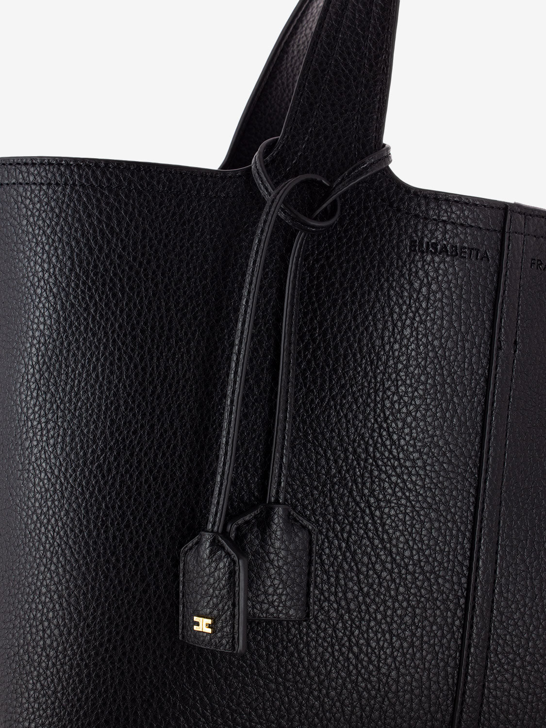 Medium black eco-leather bag