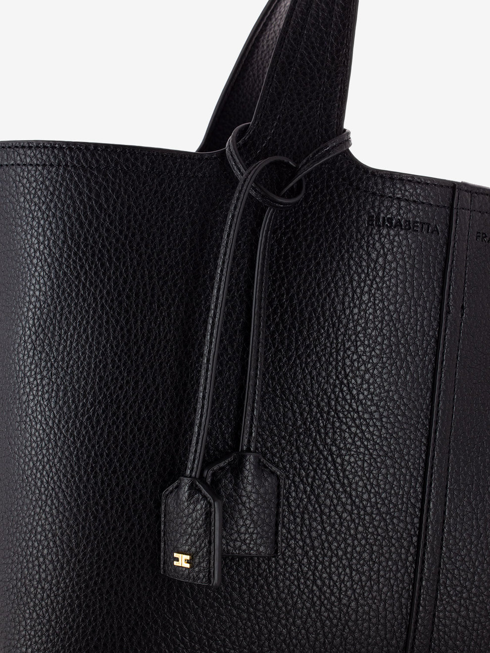 Medium black eco-leather bag
