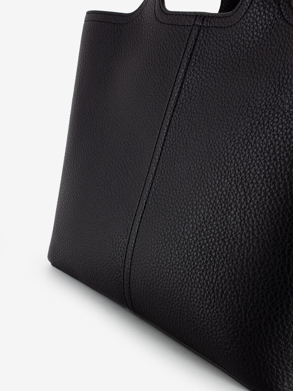 Medium black eco-leather bag