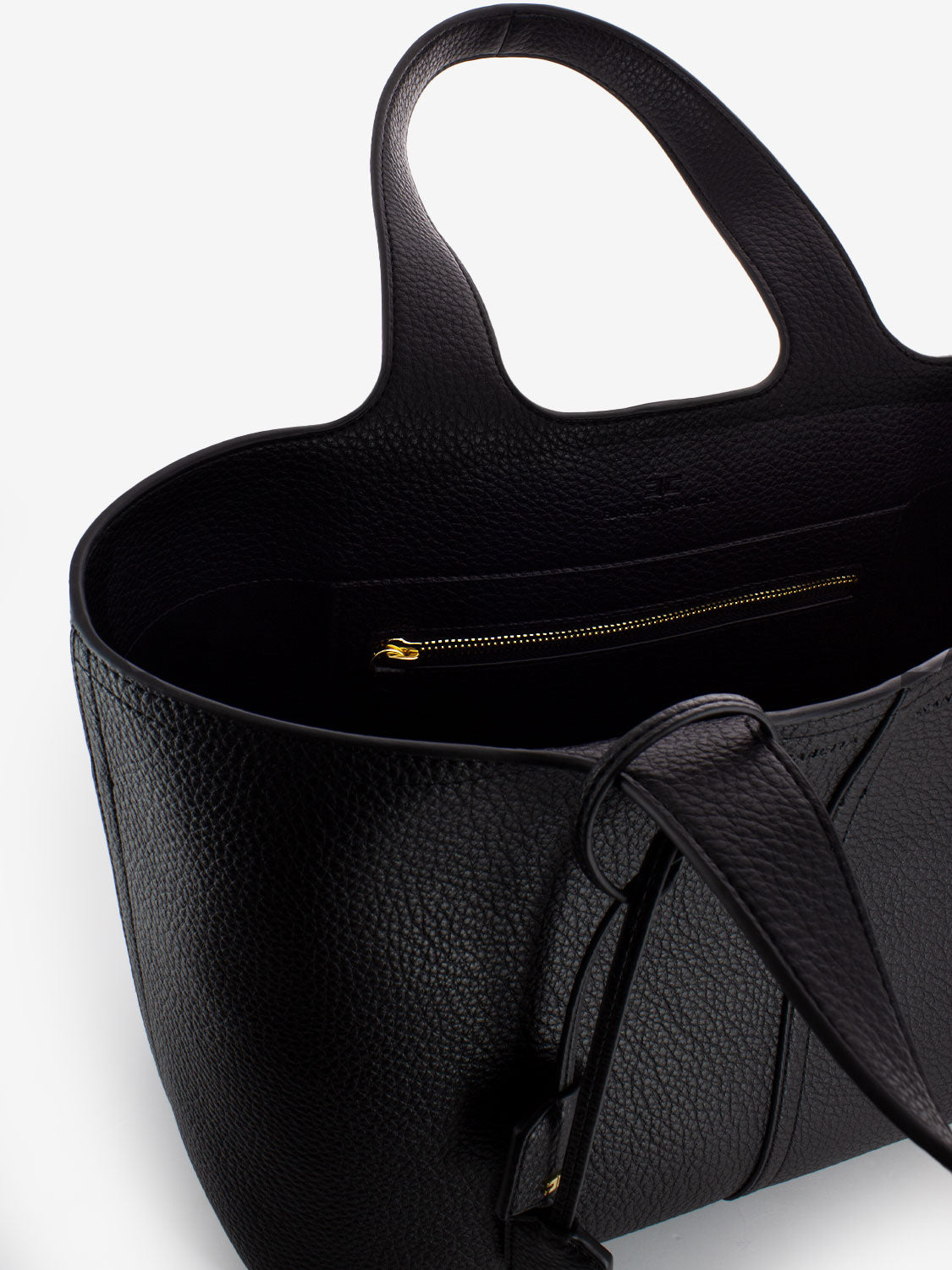 Medium black eco-leather bag