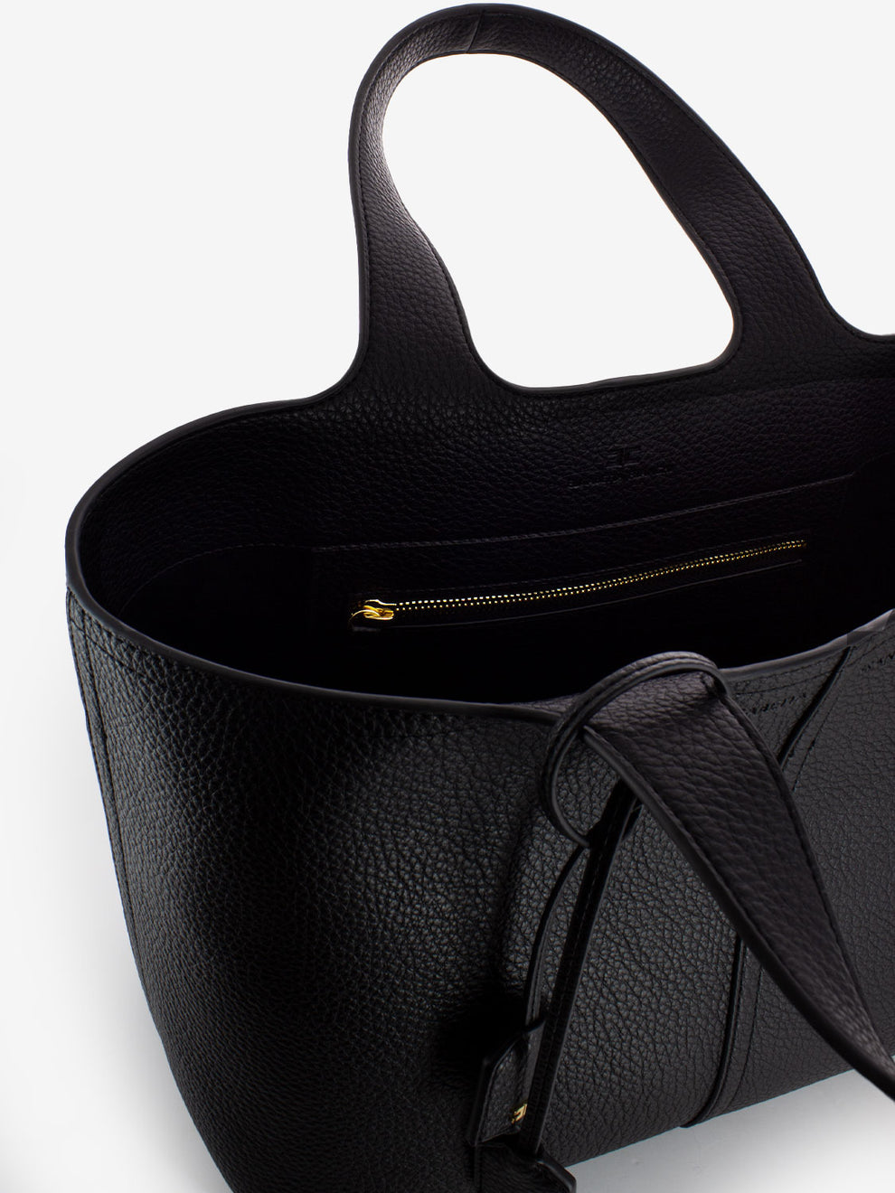 Medium black eco-leather bag