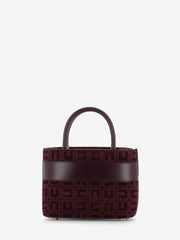 ELISABETTA FRANCHI - Borsa piccola a mano in jacquard bordeaux