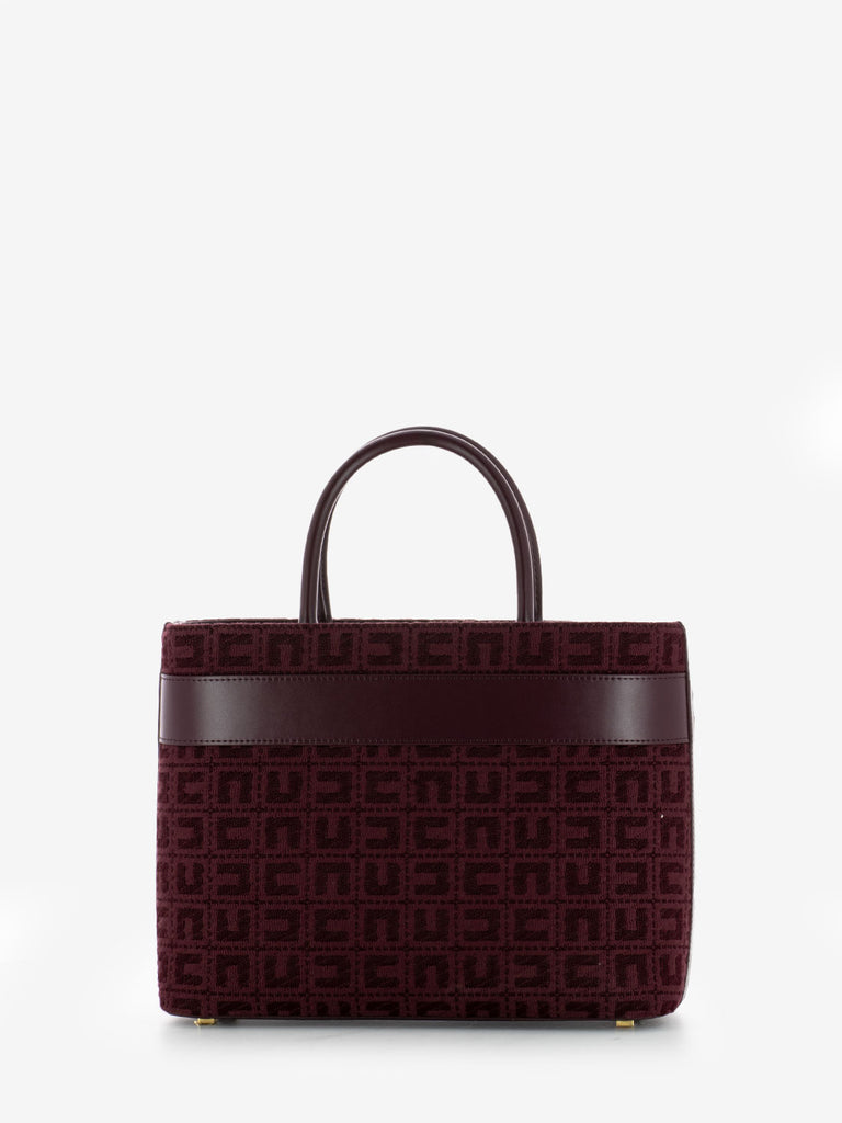 ELISABETTA FRANCHI - Borsa rigida a mano in jacquard bordeaux