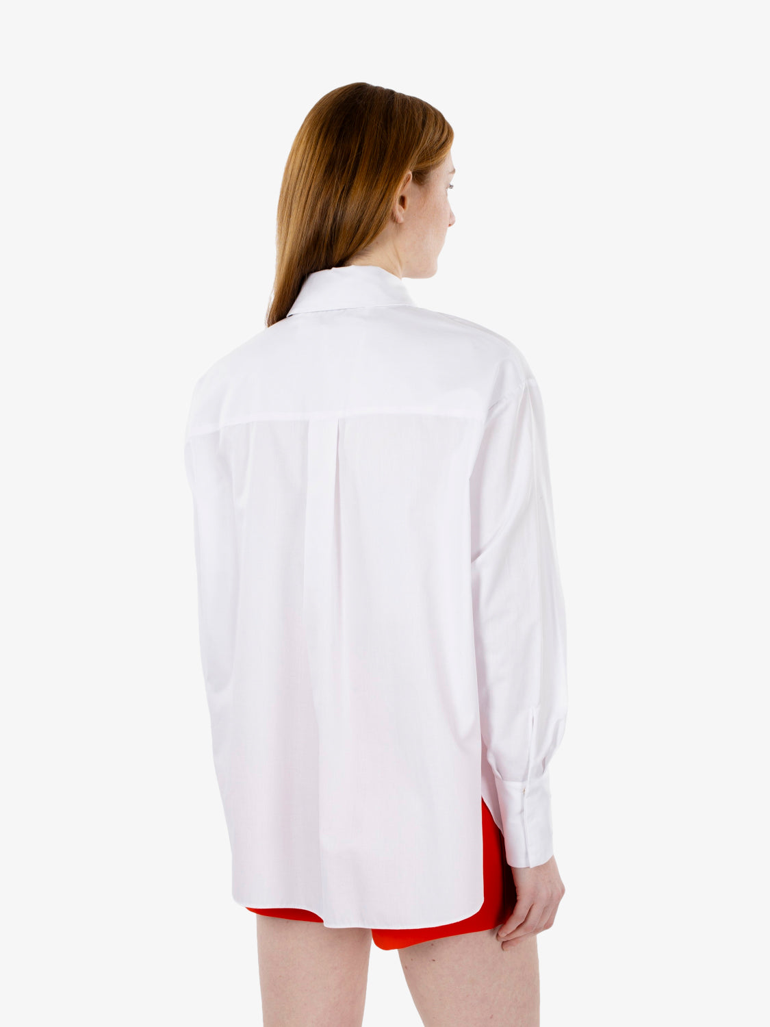 Camicia in cotone con cravatta bianca