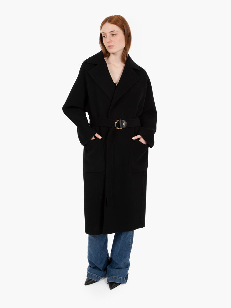 Cappotto nero elisabetta franchi best sale