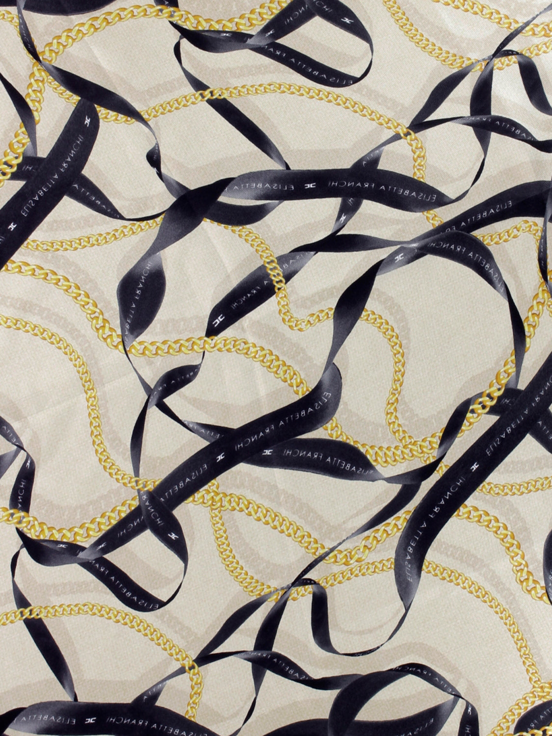 Foulard in twill di seta crema