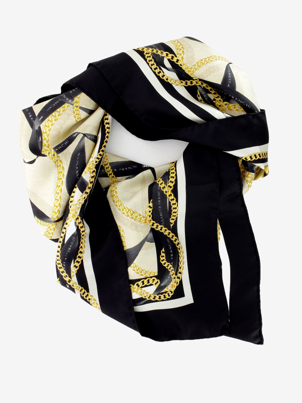 Foulard in twill di seta crema