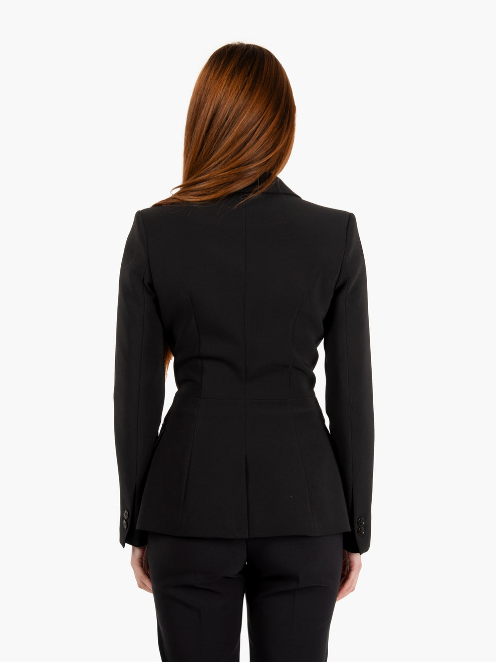 Crêpe jacket with black satin bands