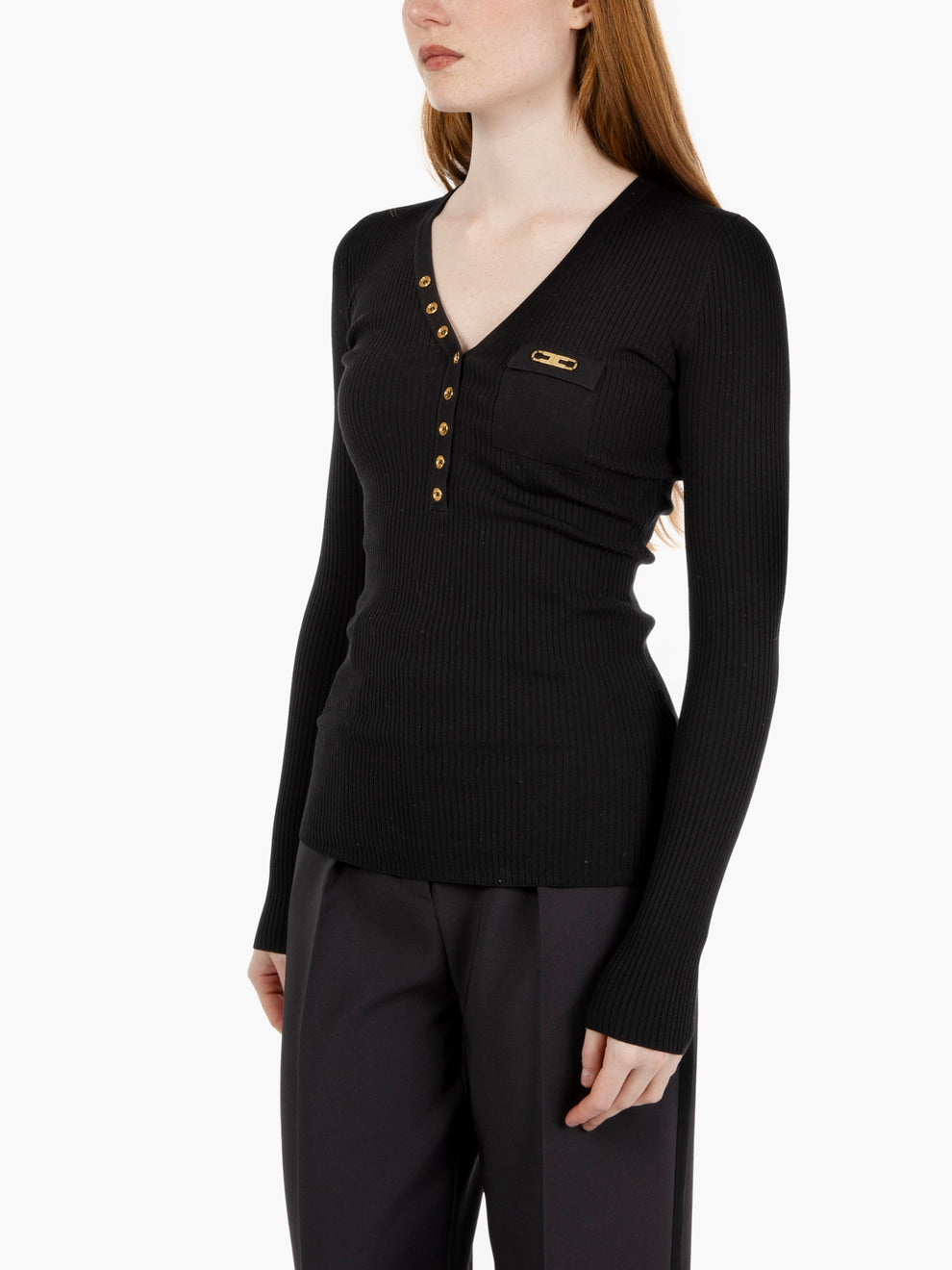 BLACK TRICOT SWEATER MK12B56E2_110