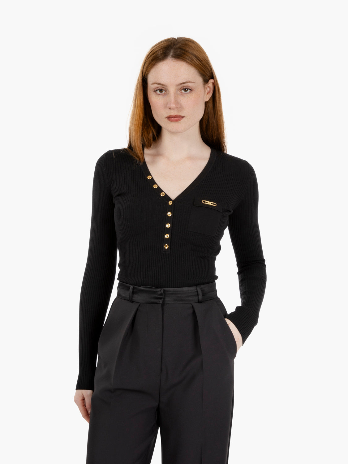 BLACK TRICOT SWEATER MK12B56E2_110