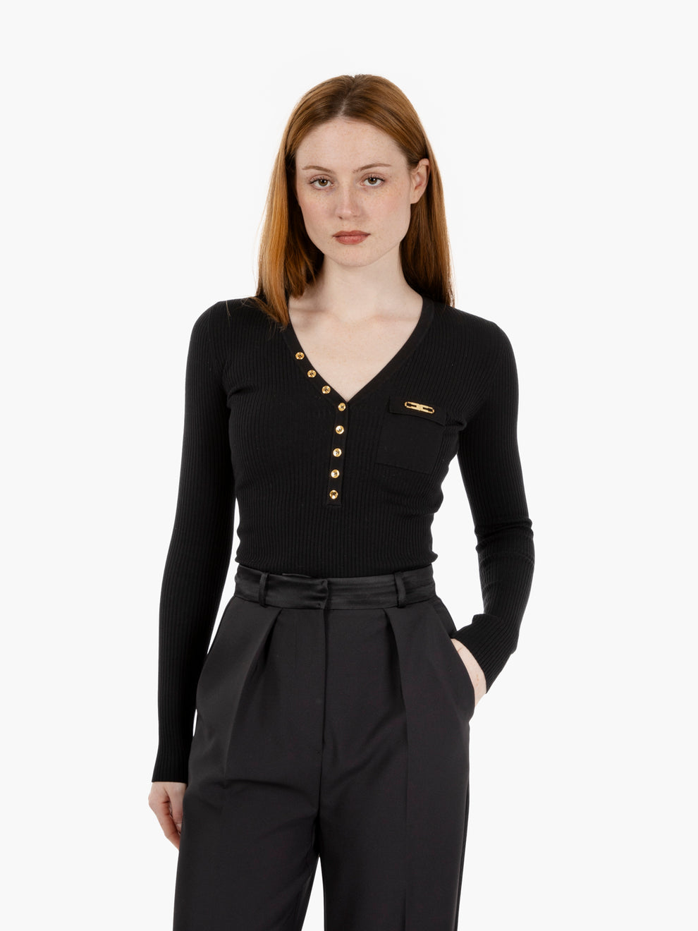BLACK TRICOT SWEATER MK12B56E2_110