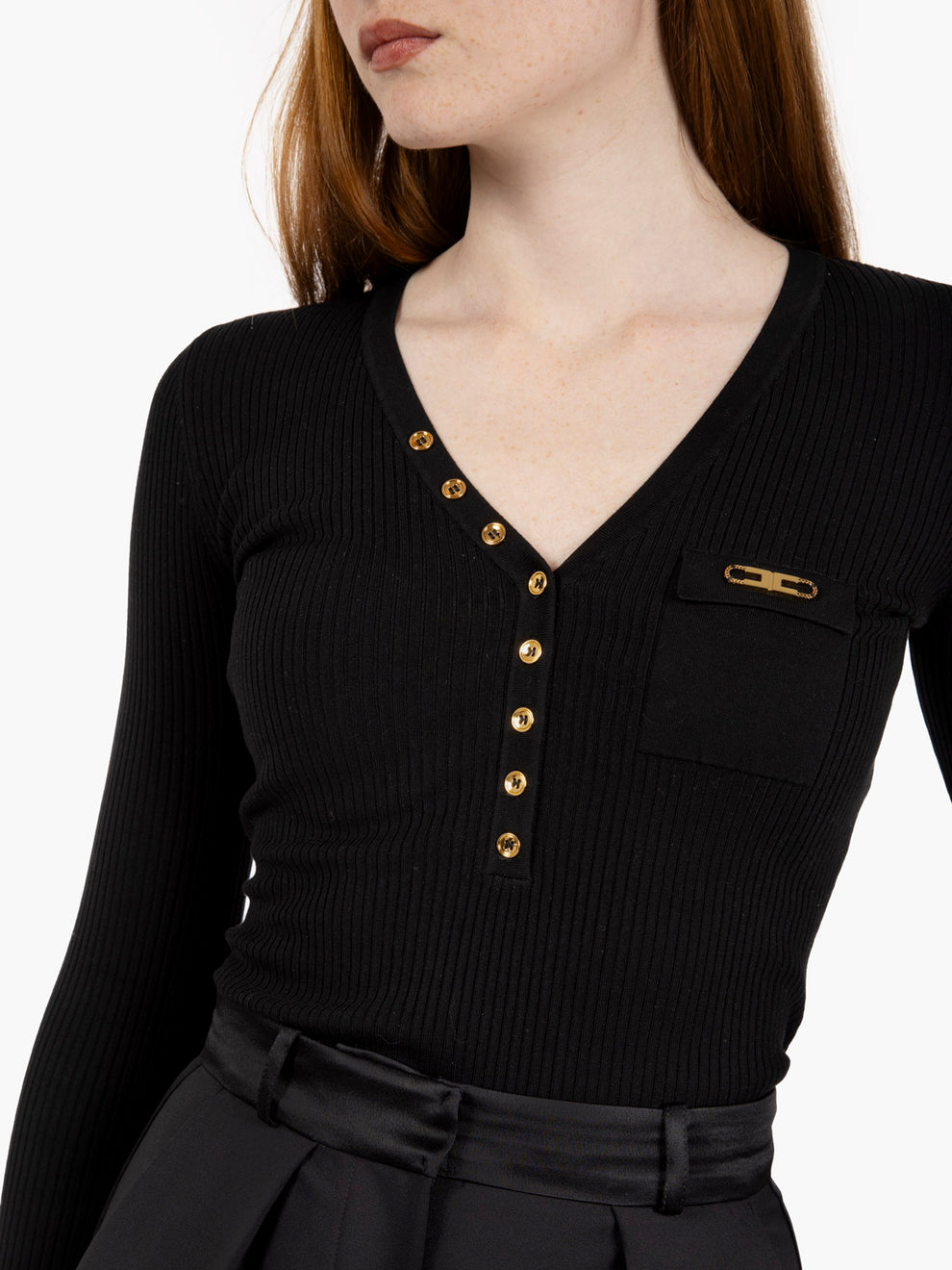 BLACK TRICOT SWEATER MK12B56E2_110