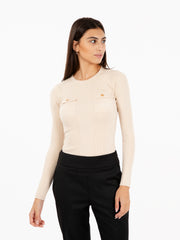 ELISABETTA FRANCHI - Maglia tricot lattice