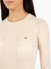 ELISABETTA FRANCHI - Maglia tricot lattice