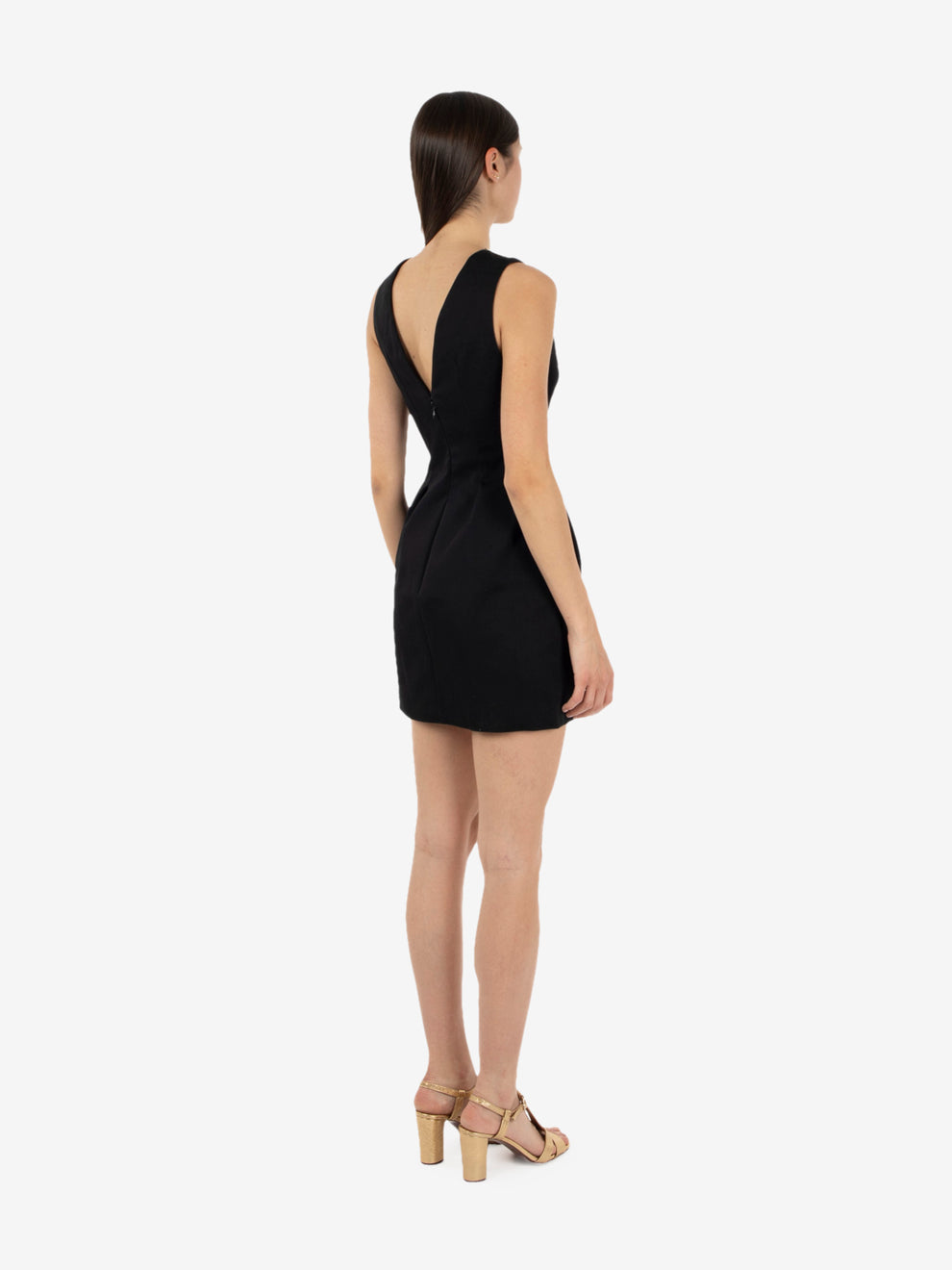 Elisabetta Franchi - Black mini dress with jewelled detail