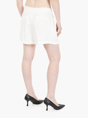 ELISABETTA FRANCHI - Shorts in lino avorio