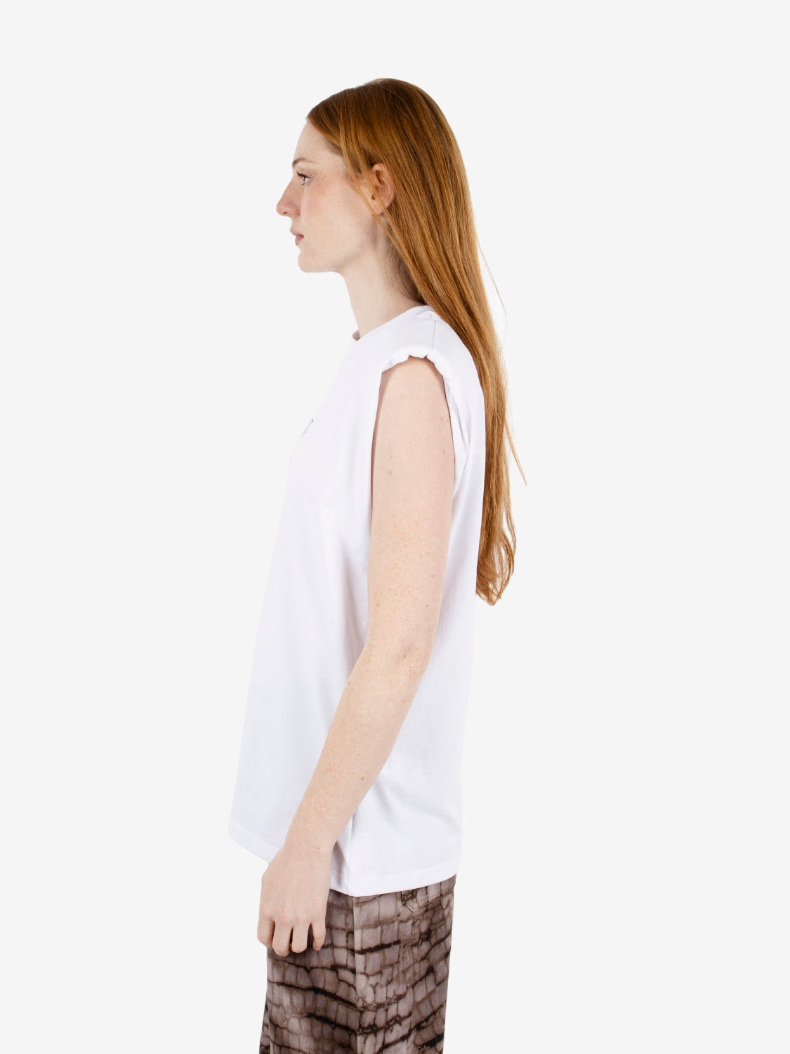 Jersey T-shirt with white lettering print