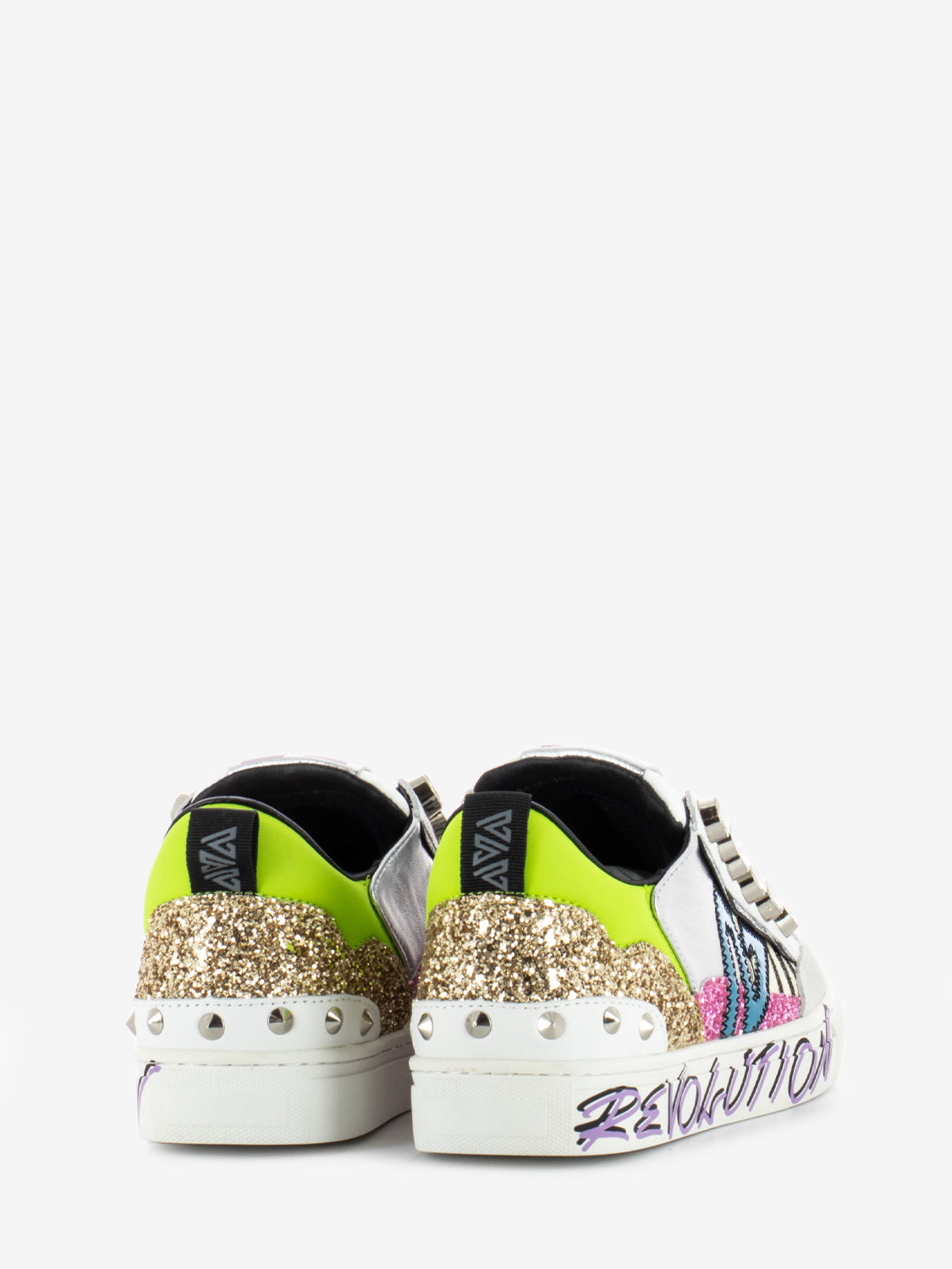Sneakers Olivia strass animalier white / silver