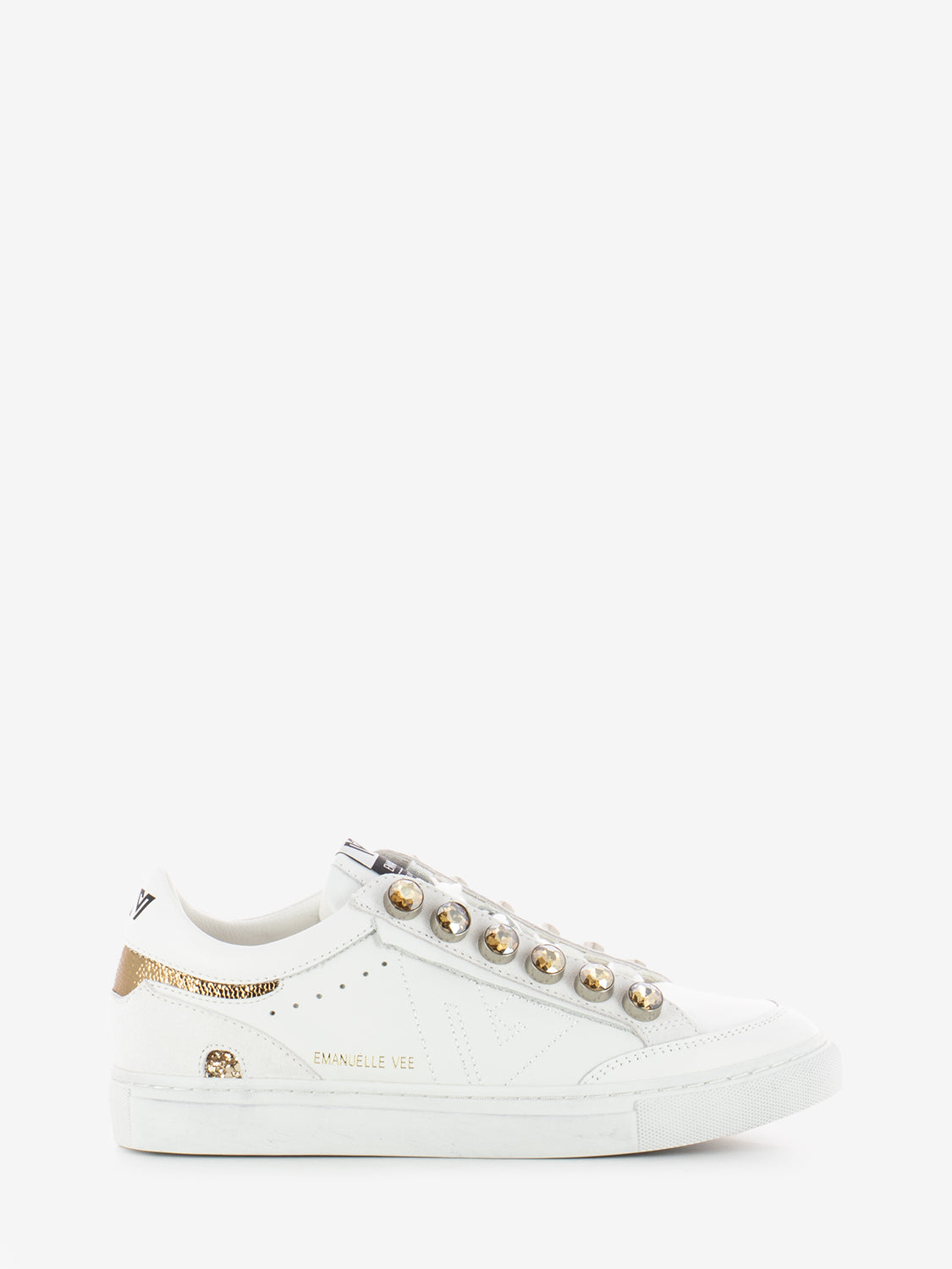 Sneakers Olivia strass white / gold