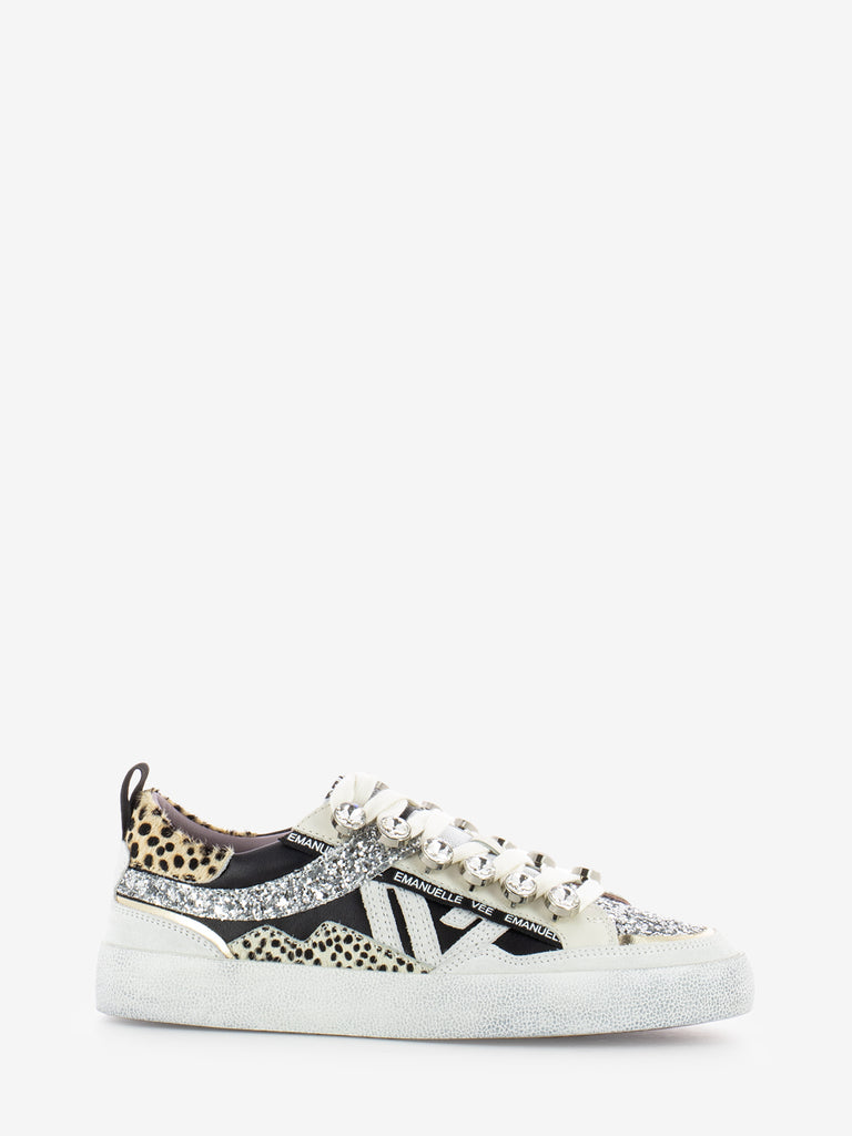 EMANUELLE VEE - Sneakers Soledad animalier / black