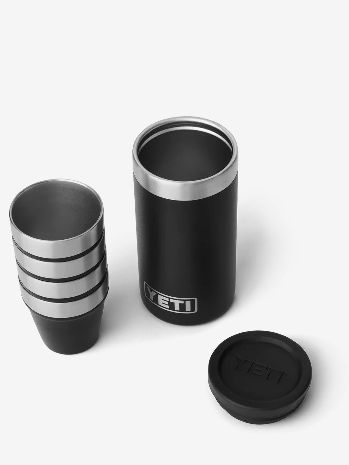Black carrying case shot glasses