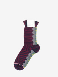 Calzini a righe CA88 bordeaux / multicolor