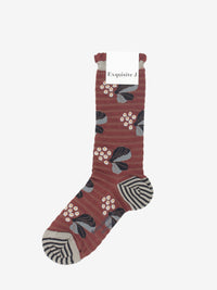 Calzini medi fantasia CA76 marrone / multicolor