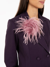 Pink Feather Brooch
