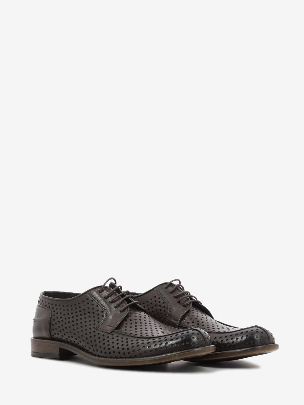 Chestnut perforated leather Derby
