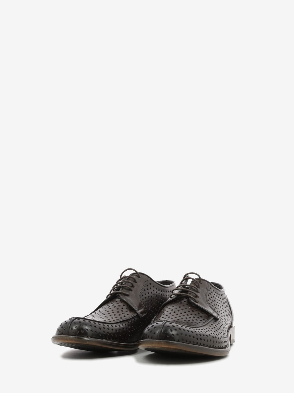 Chestnut perforated leather Derby
