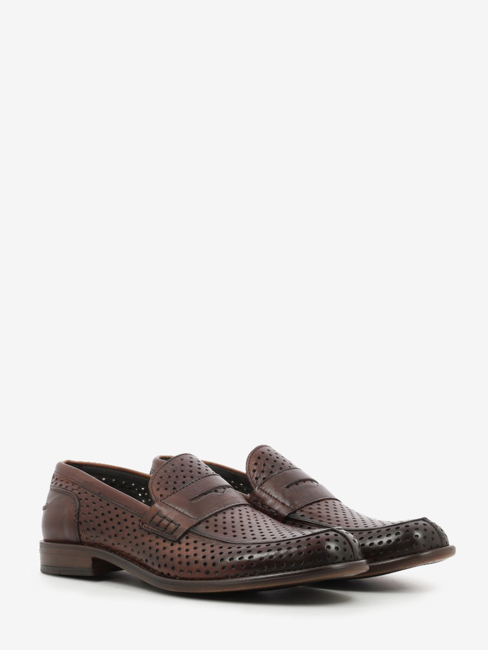 Perforated wood loafers