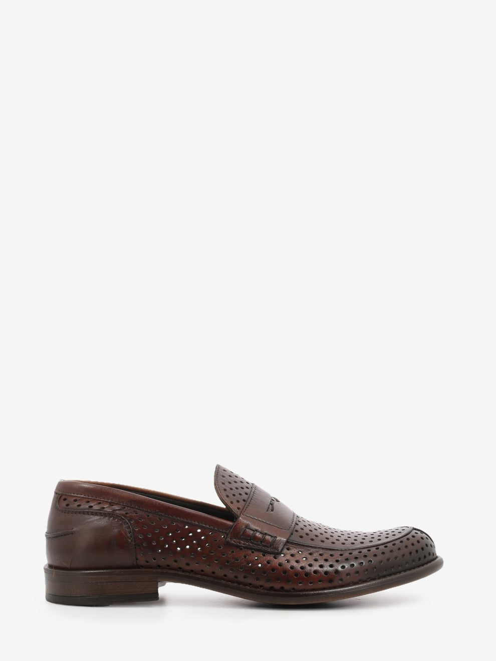 Perforated wood loafers