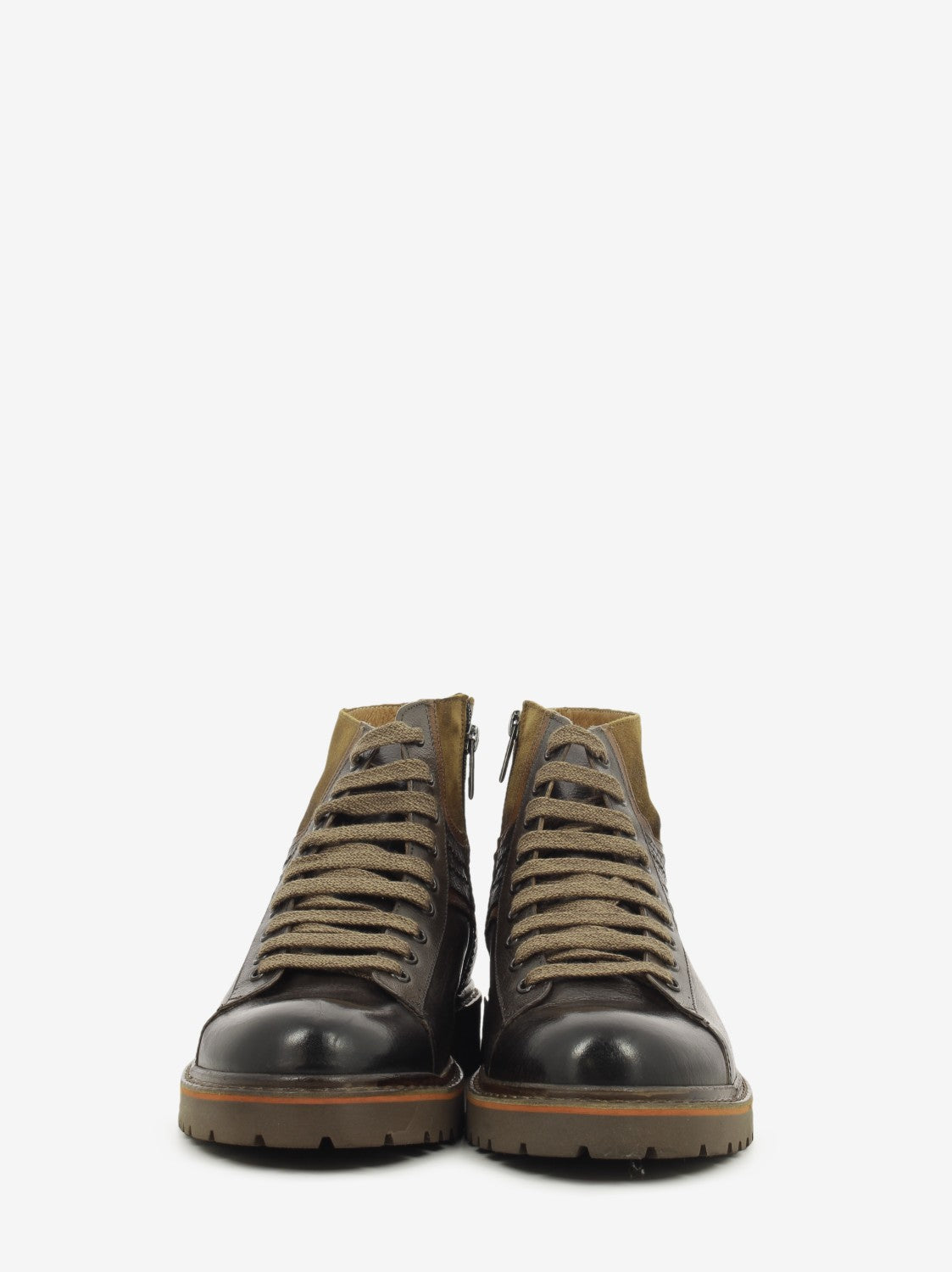 Polacco in pelle e suede marrone