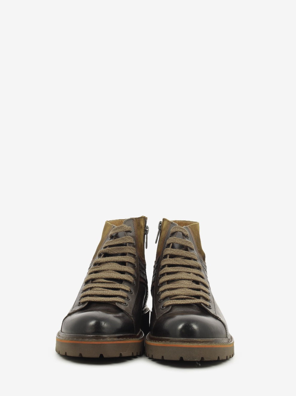 Polacco in pelle e suede marrone