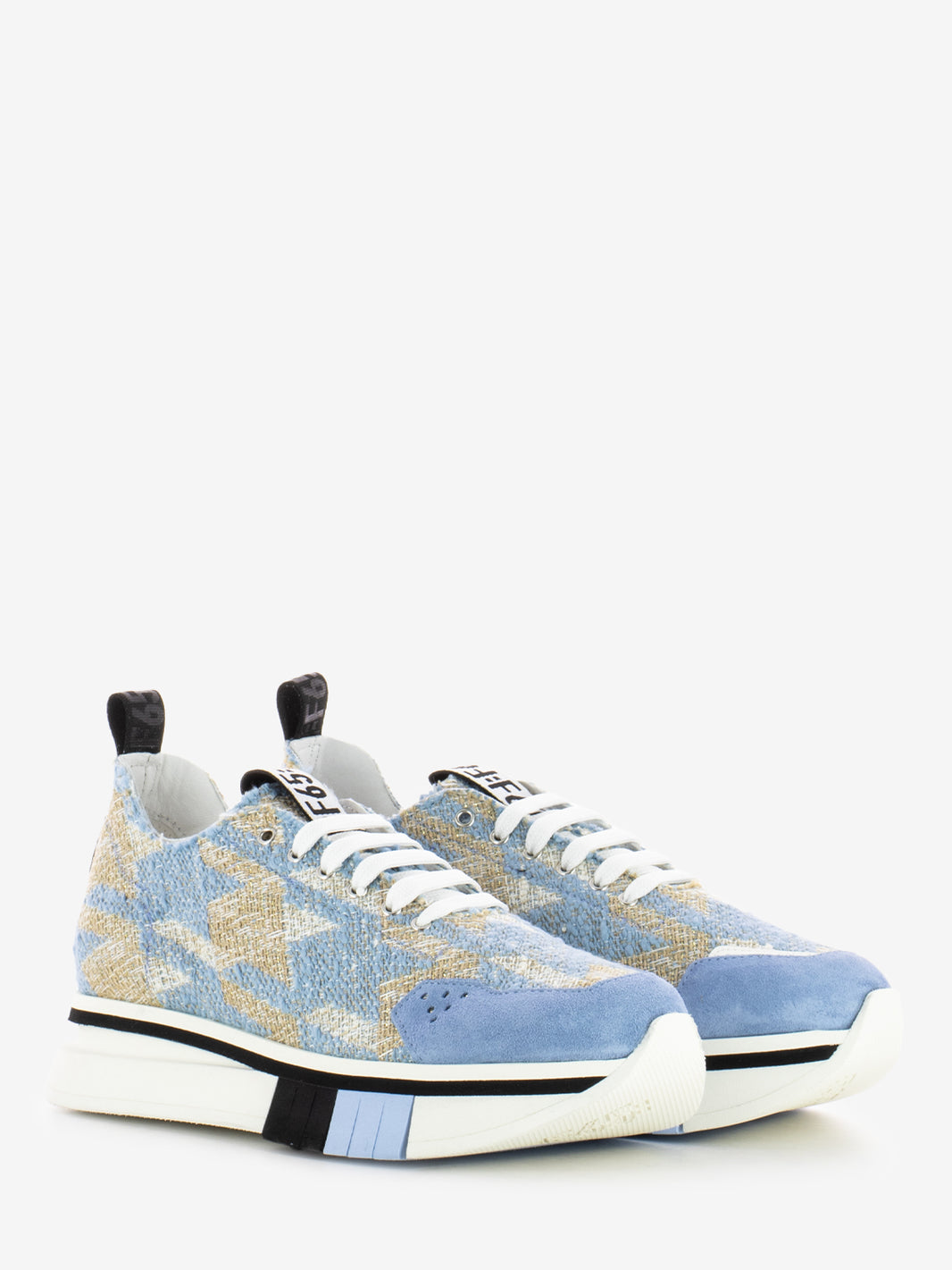 Up sneakers in fabric and suede dolphin