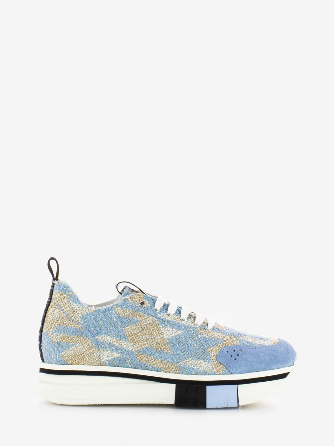 Up sneakers in fabric and suede dolphin