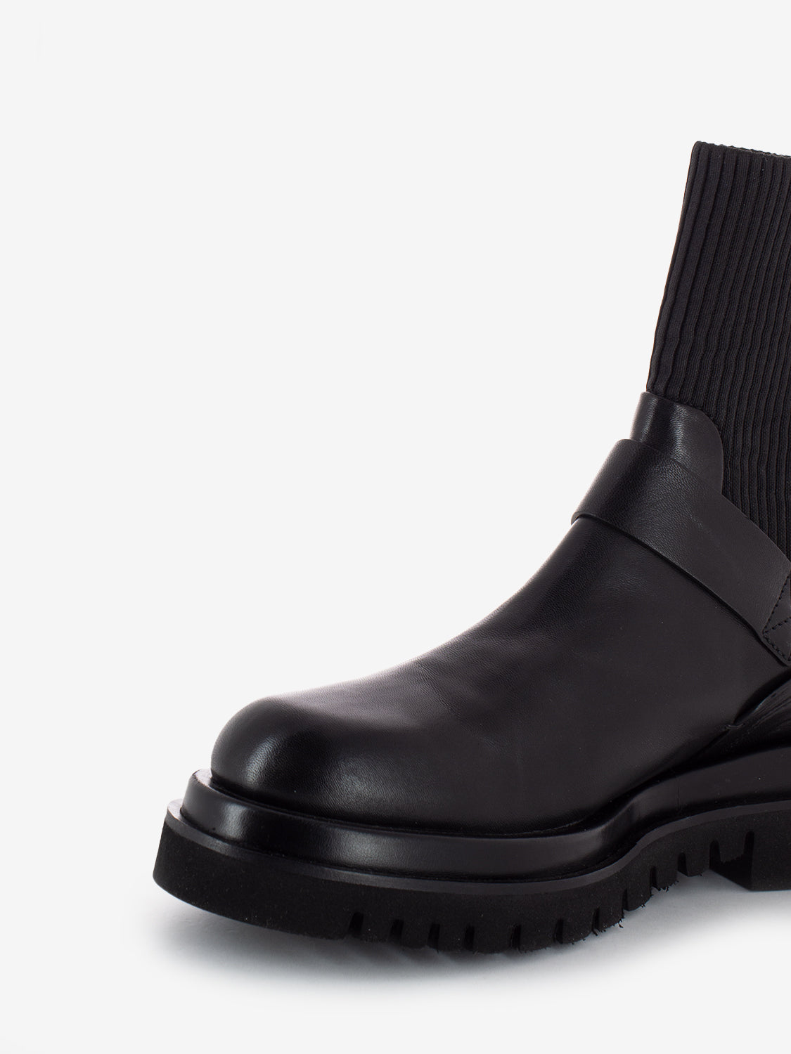 Black Buckle Chelsea Boot