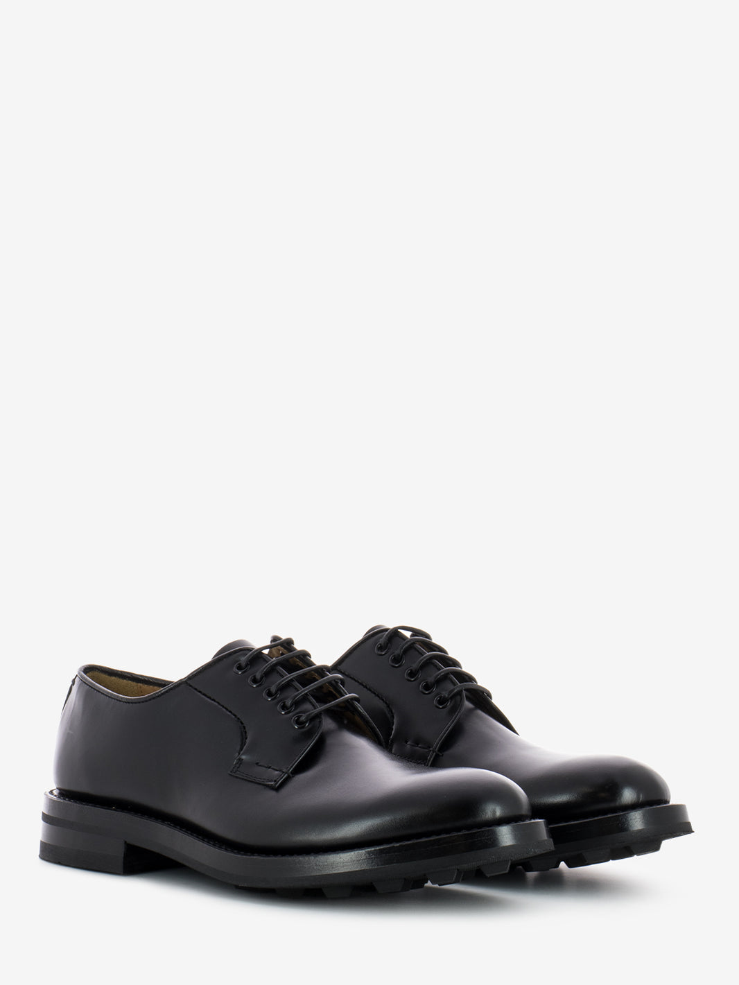 Black Smooth Derby Shoes
