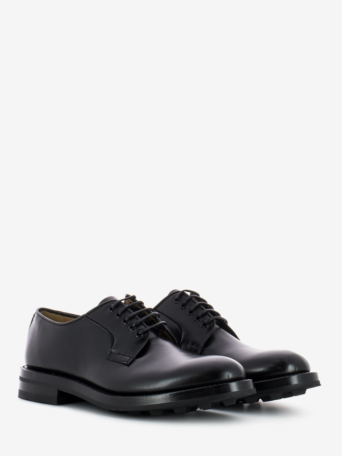 Black Smooth Derby Shoes