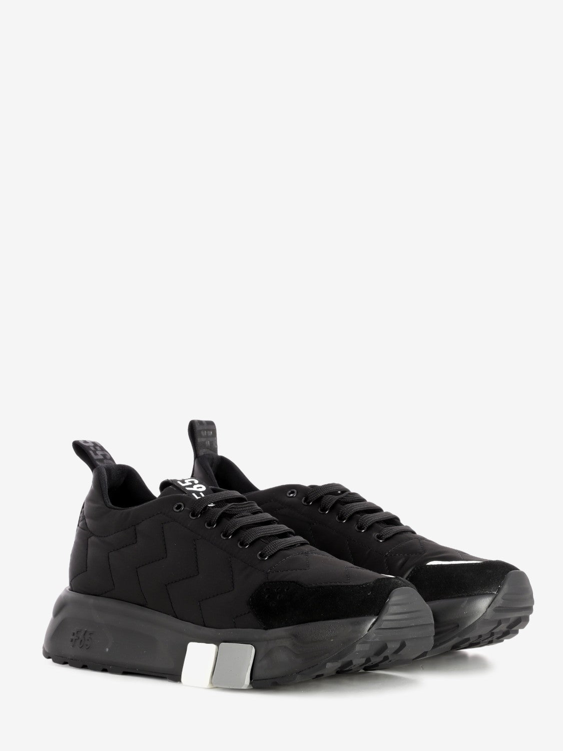 F65 double down jacket sneakers in black