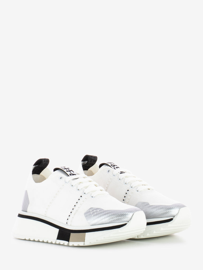 FABI - Sneakers F65 knit bianco / argento