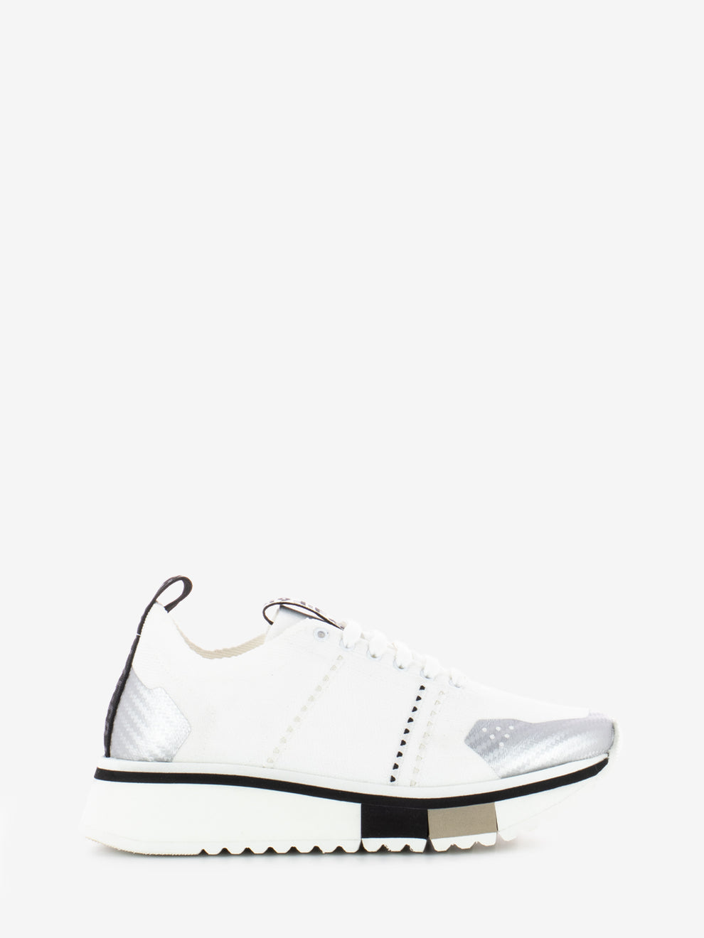 F65 knit white / silver sneakers