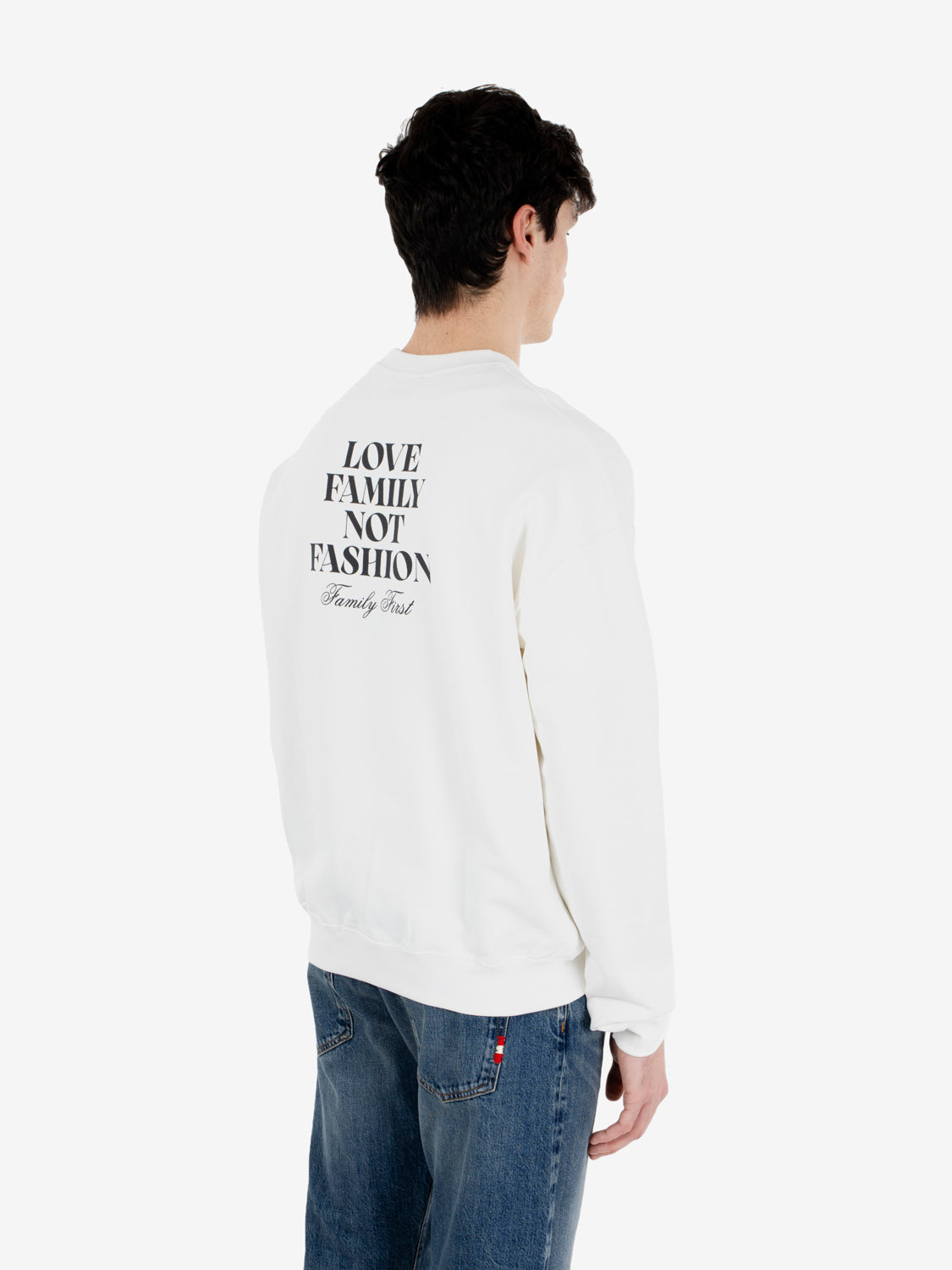 Felpa Love Family Not Fashion white